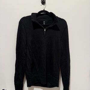 Banana Republic Black Quarter-Zip Sweater